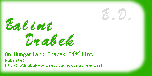 balint drabek business card